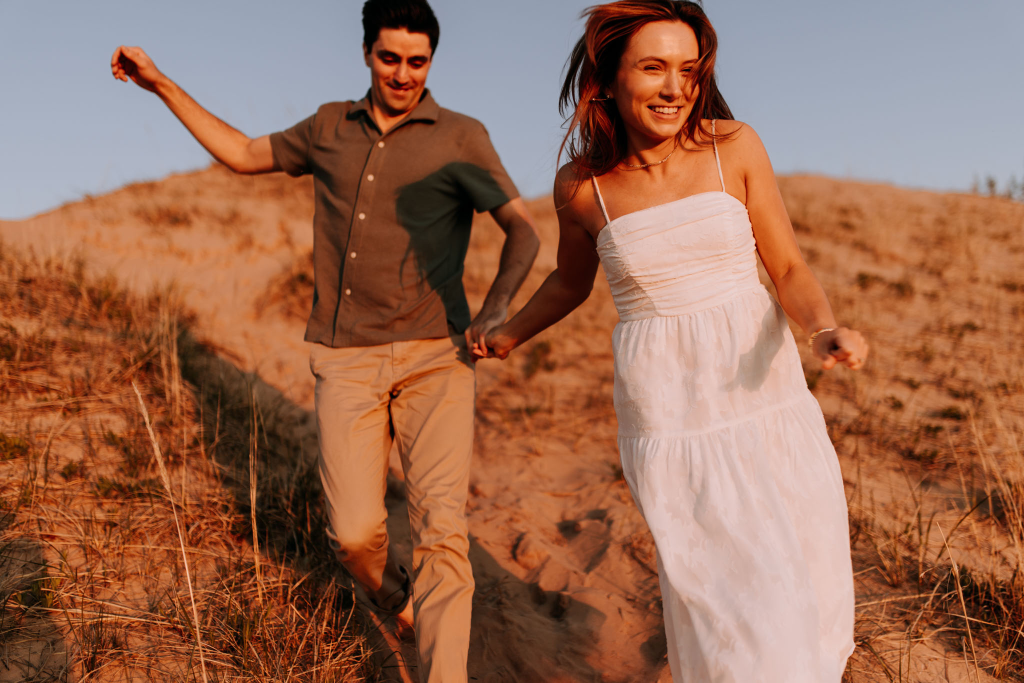 Engagement session at Sleeping Bear Dunes — Northern Michigan engagement photographer