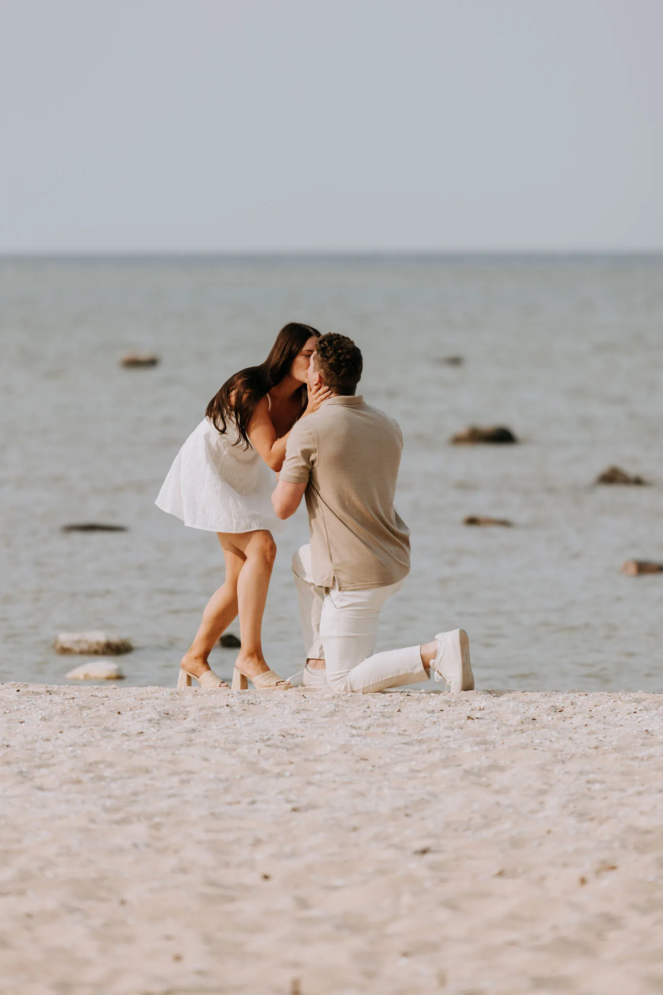 Surprise proposal at Old Mission Lighthouse, Traverse City