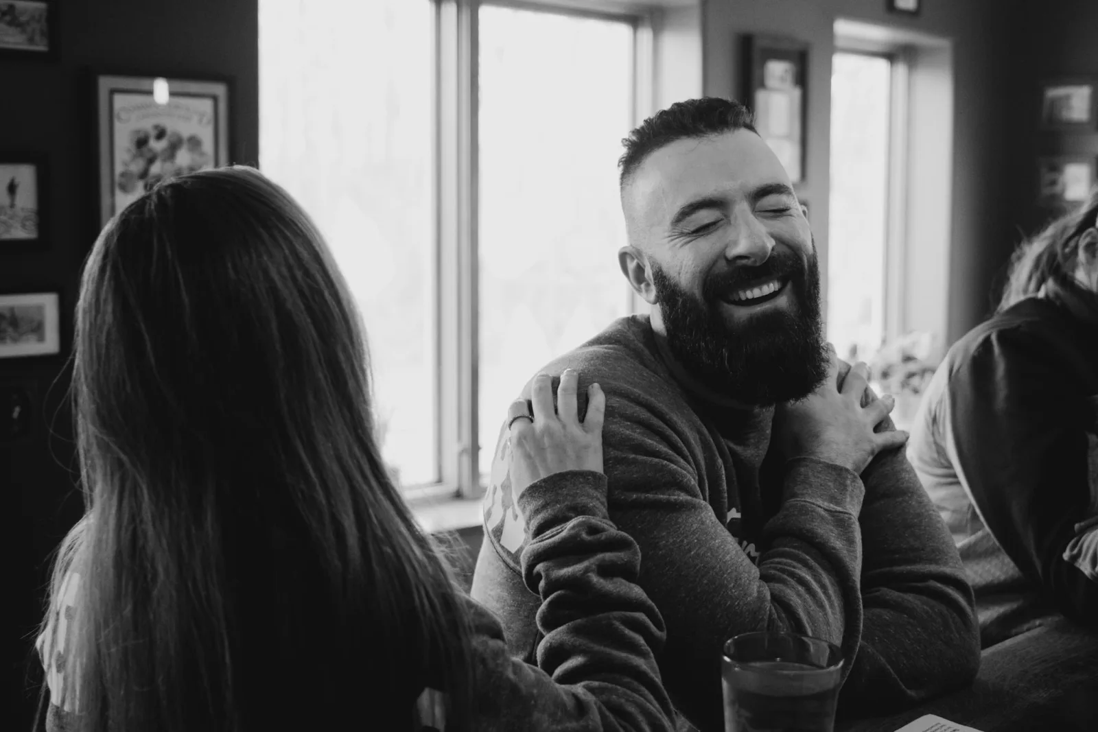Tiffa and Karl in an intimate moment inside the Tandem Ciders farmhouse