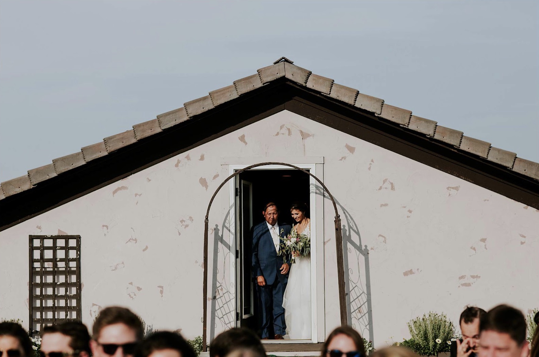 Aurora Cellars Terrace wedding ceremony outdoor Northern Michigan vineyard