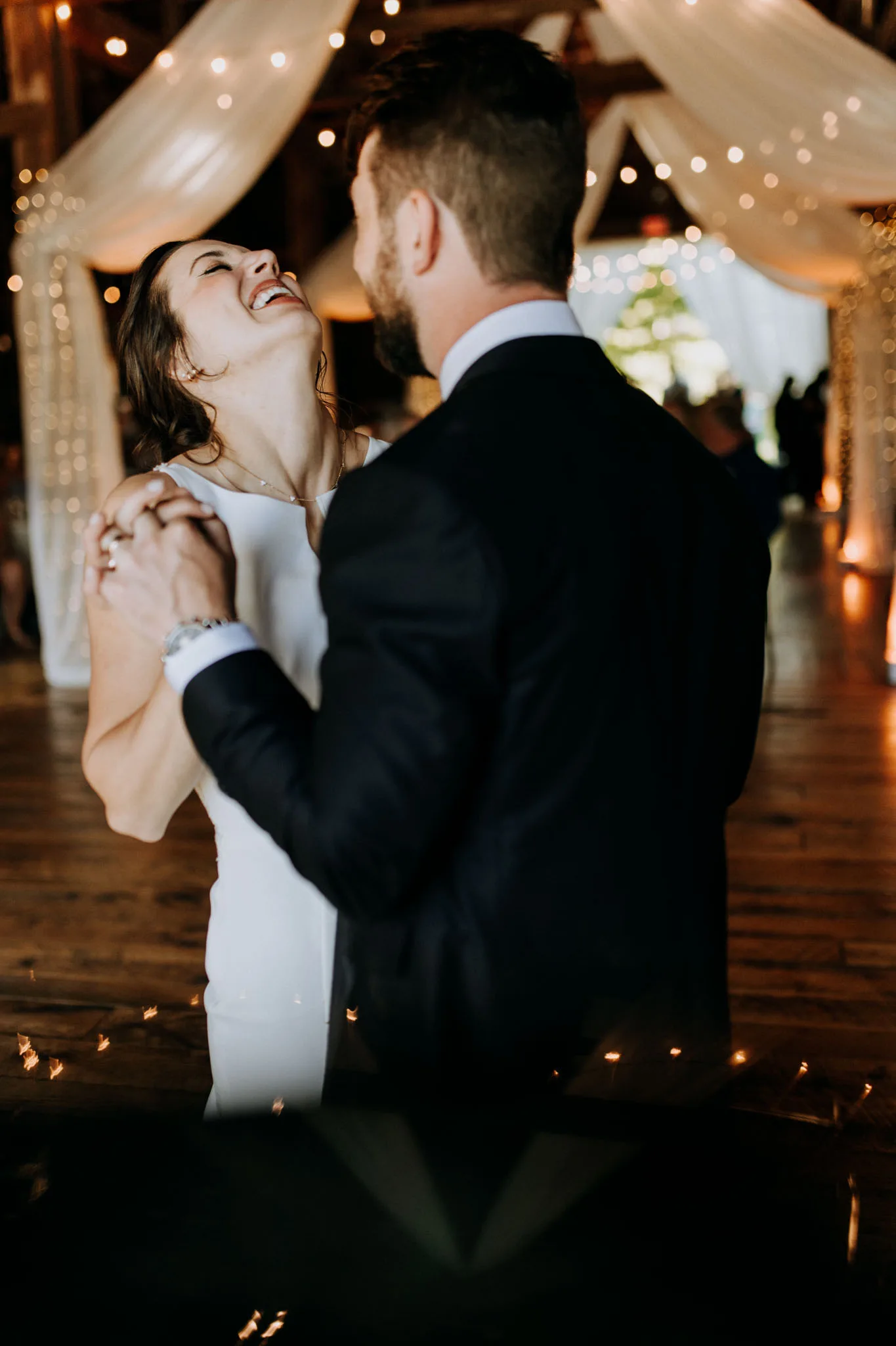 Golden hour portraits at Starry Night Barn orchard Leelanau County