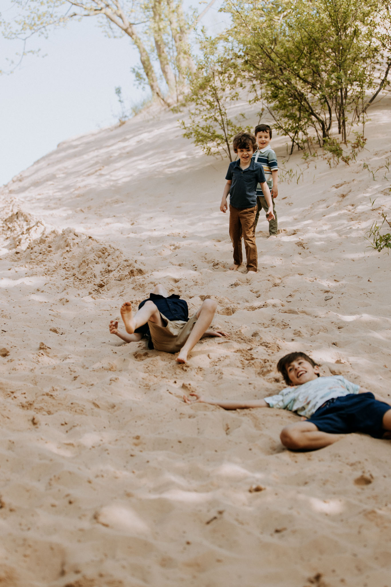 Family session on the dunes at Pierce Stocking Scenic Drive