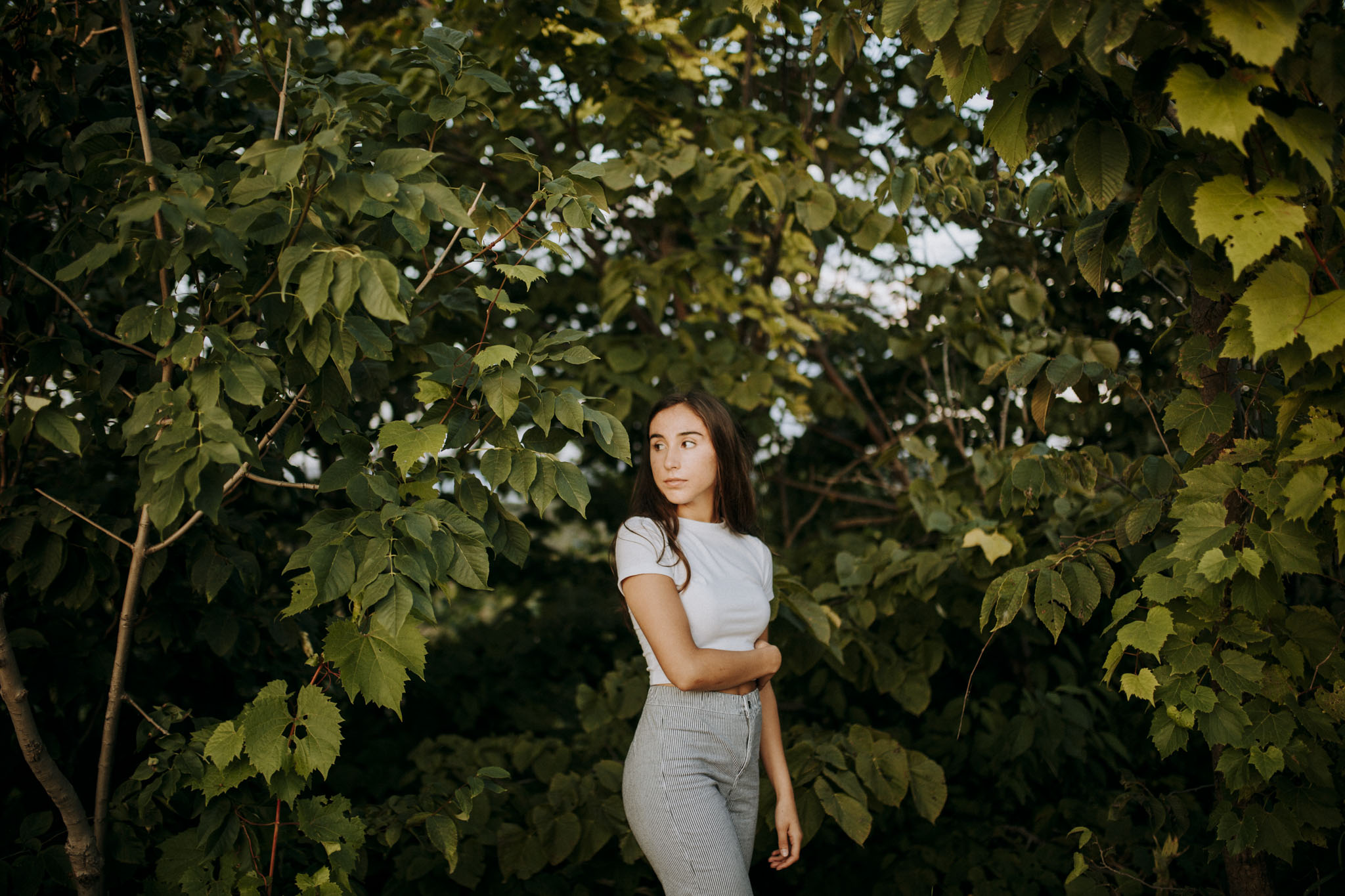 dramatic pose on pierce stocking scenic drive