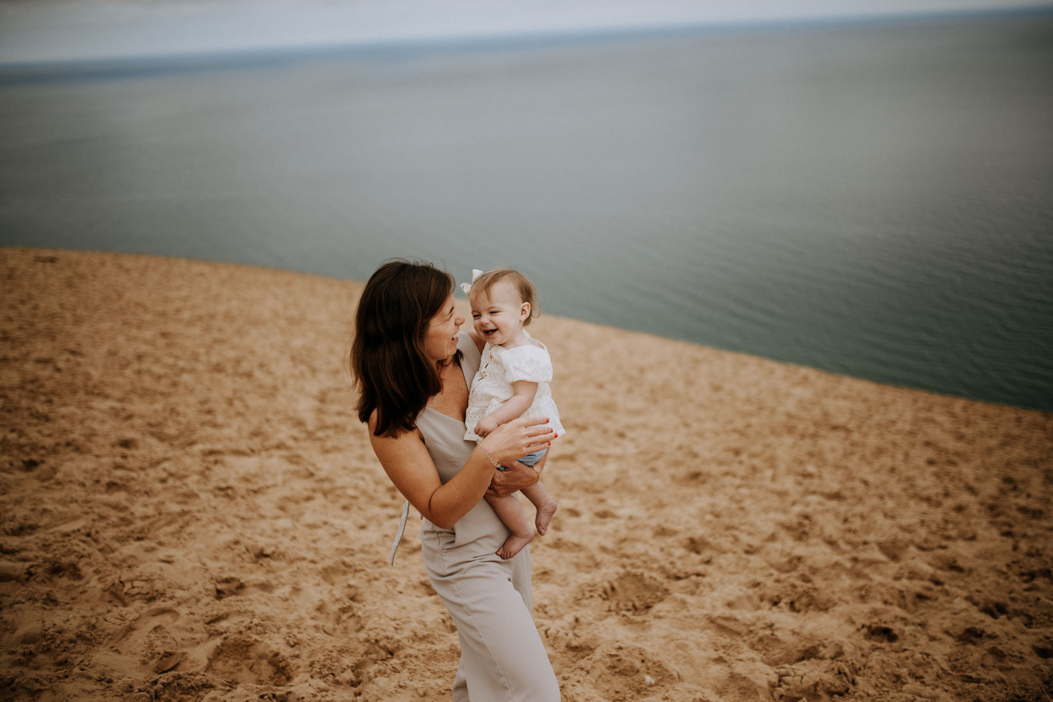 Baby at Sleeping Bear Dunes during Wood family session