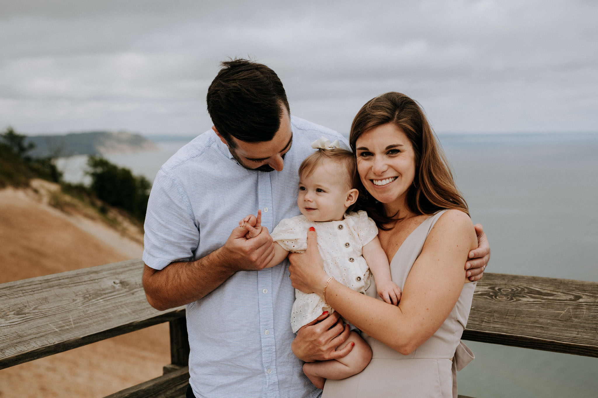 Wood family portrait at sunset, Pierce Stocking Scenic Drive