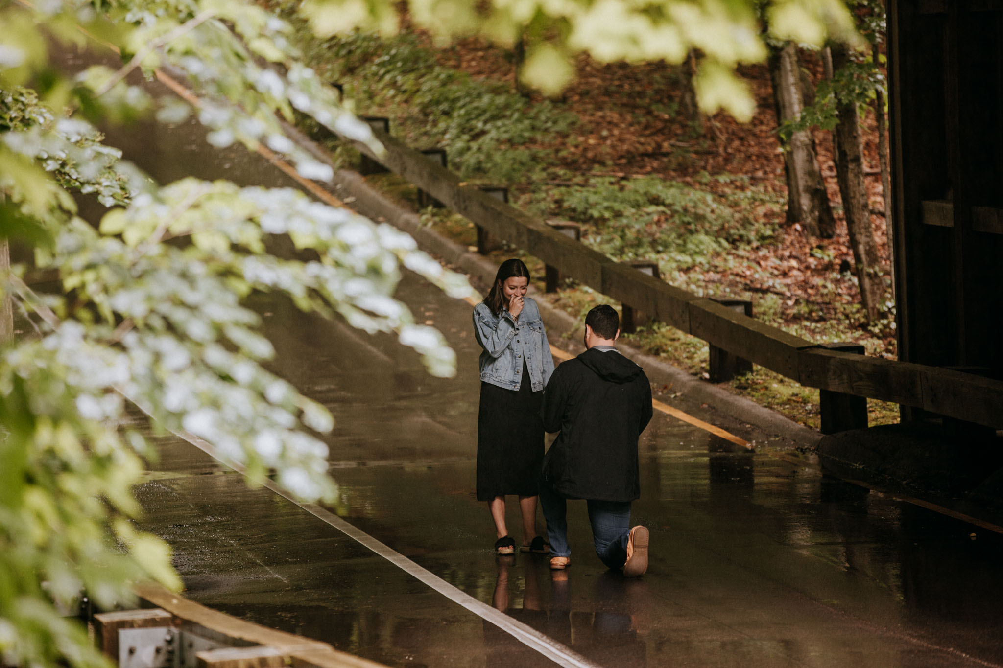 Caitlin + Bobby Proposal Photographed at Pierce Stocking Scenic Drive