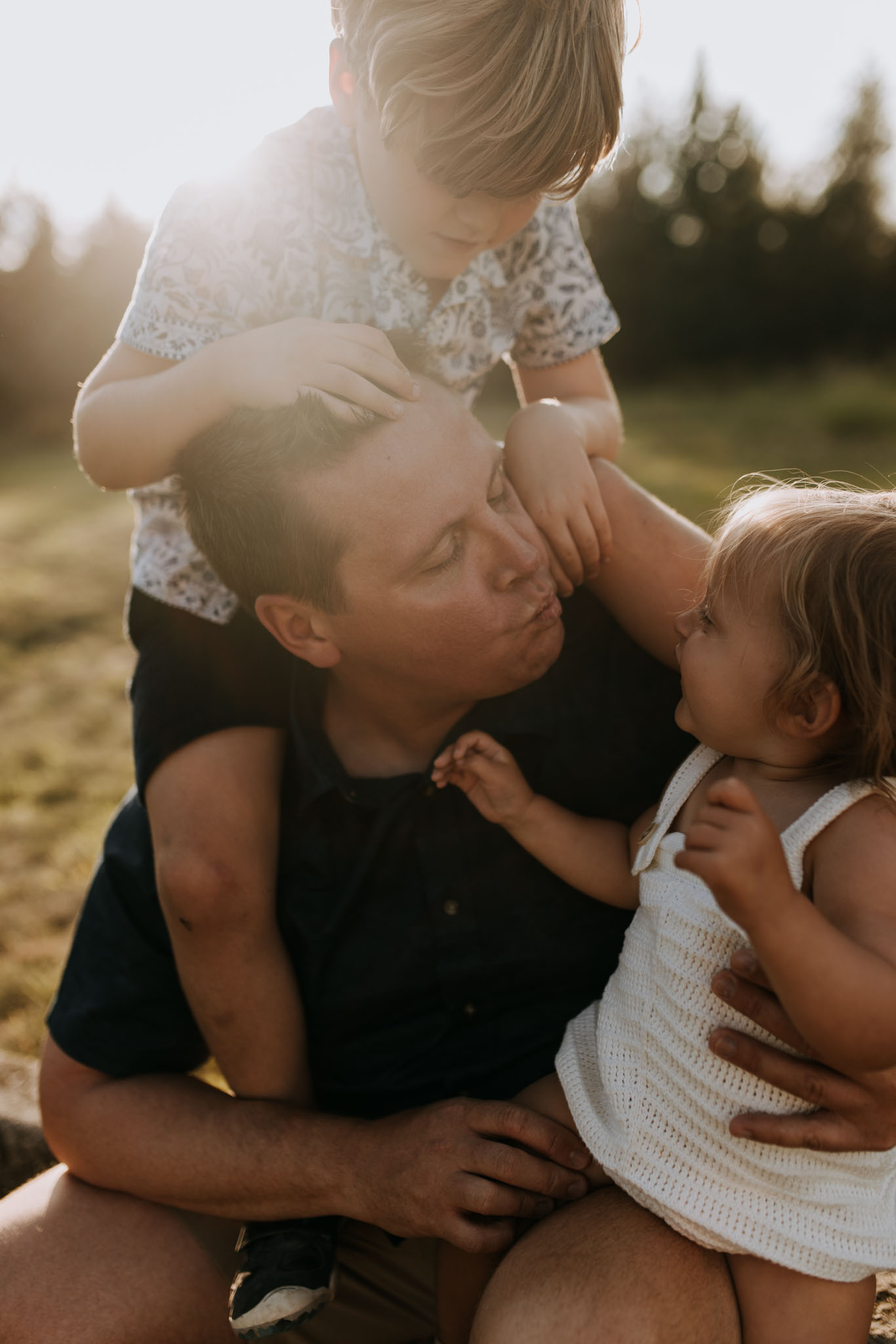 Engagement portraits in soft overcast light