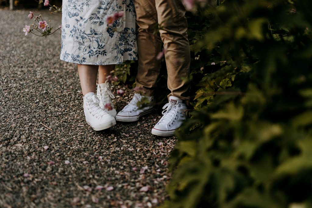 Botanic Gardens Traverse City Engagement Close Up