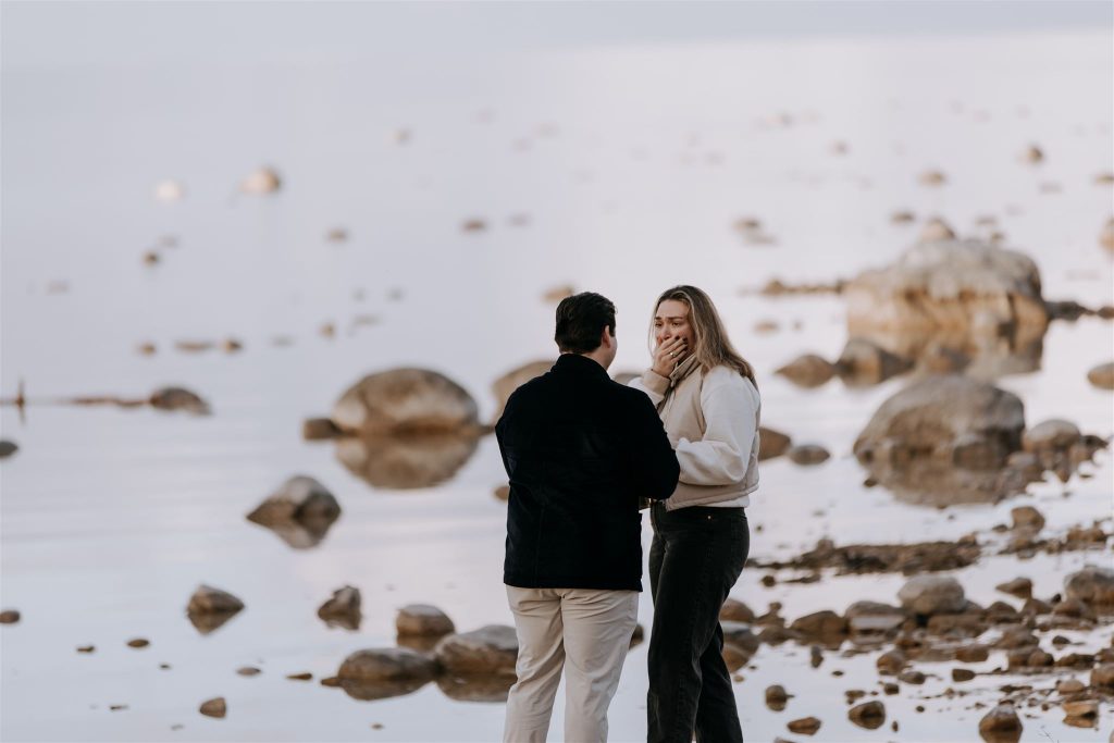 Mission Point Lighthouse Proposal - Traverse City Proposal Photographer