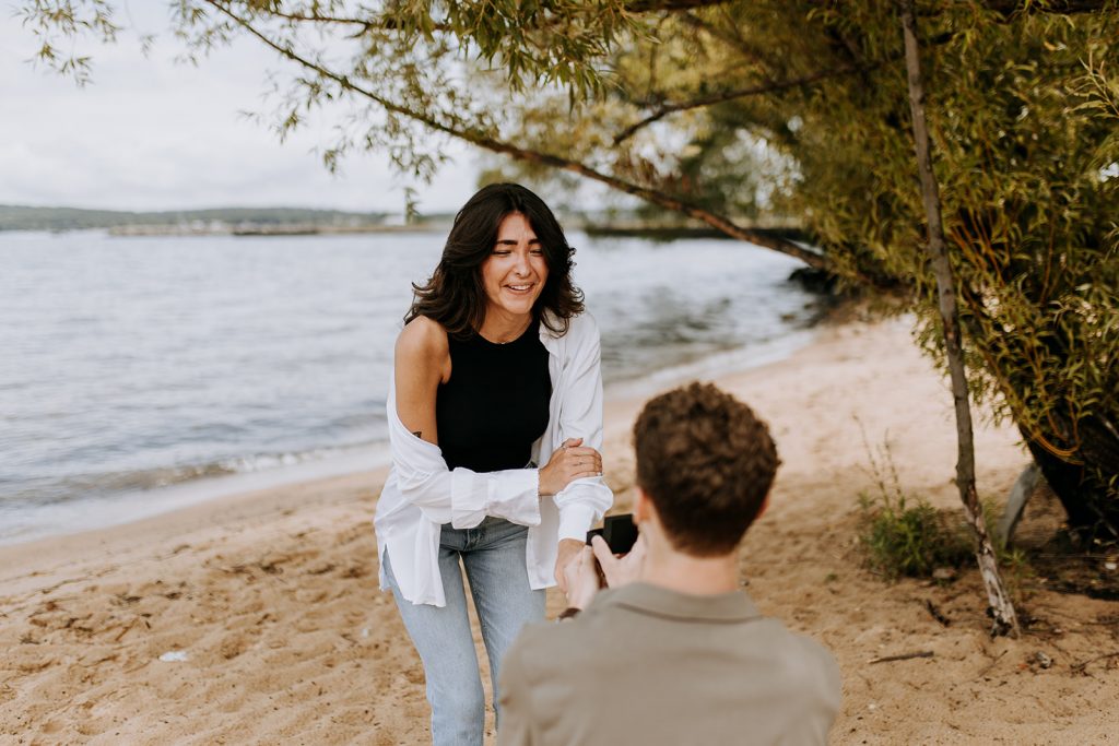 Traverse City Beach Proposal Photography
